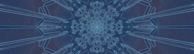 फ्रैक्टल कैलिडोस्कोप नियॉन टनल 32:9 अल्ट्रावाइड 60fps VJLoops स्क्रीनसेवर