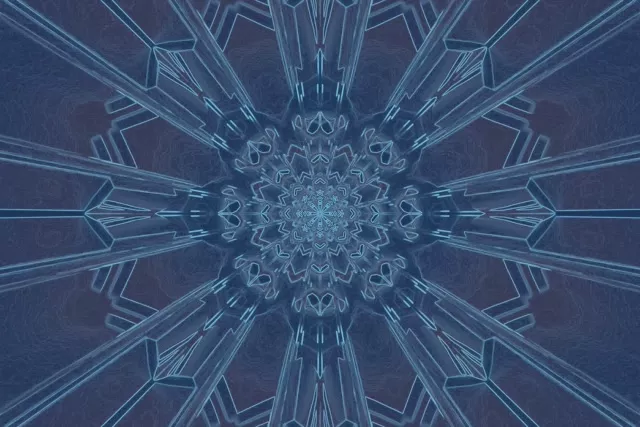 Fraktální Kaleidoskop Neon Tunnel VJ Loop 3:2 60fps Screensaver