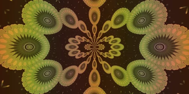 Fractal Kaleidoscope Neon Tunnel VJ Loop 2:1 Univisium 60fps Screensaver