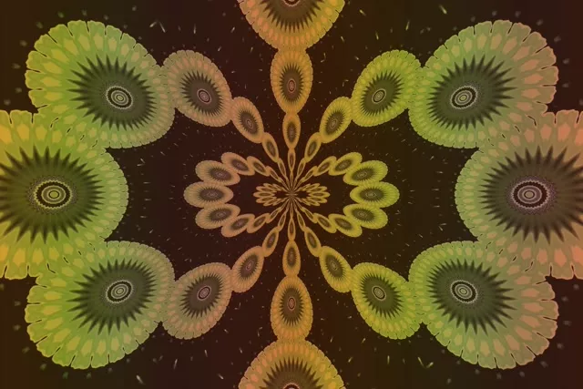 Fractal Sunflower Neon Tunnel 3:2 Surface 60fps VJ Loop Screensaver