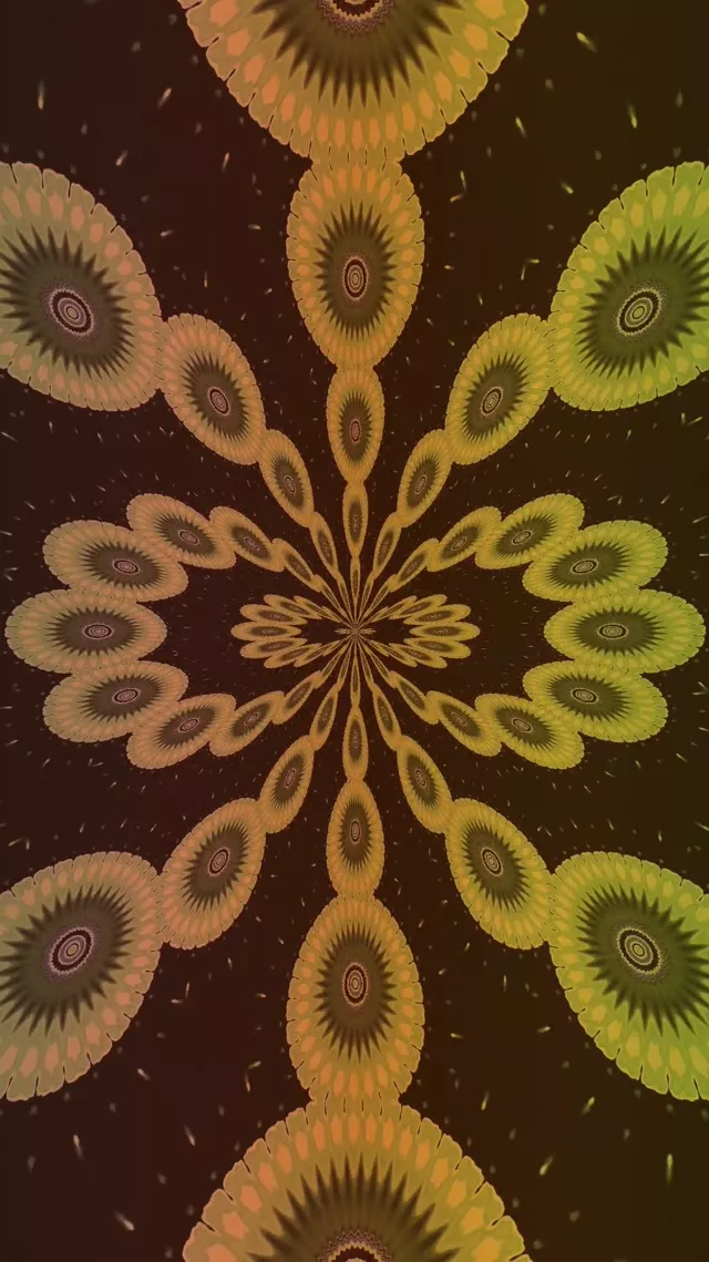 分形向日葵霓虹隧道 9:16 Reels 60fps VJLoops 螢幕保護程式