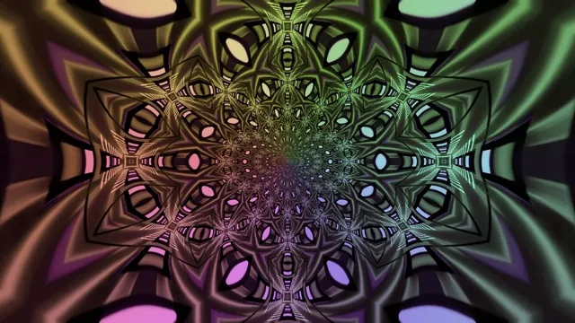 Fraktaali Neon Tunneli Näytönsäästäjä 4K UHD 60fps Näytönsäästäjä PC VJ Loop