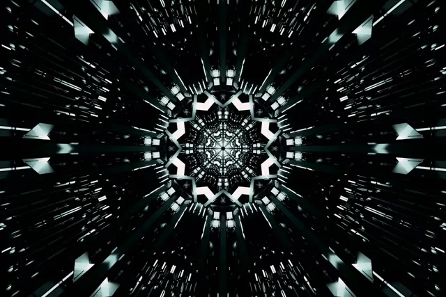 Neon Tunnel Kaleidoscope Star Burst VJLoops 3:2 Surface 60fps Screensaver
