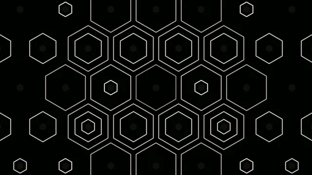 Geometric pattern with hexagons on a black background