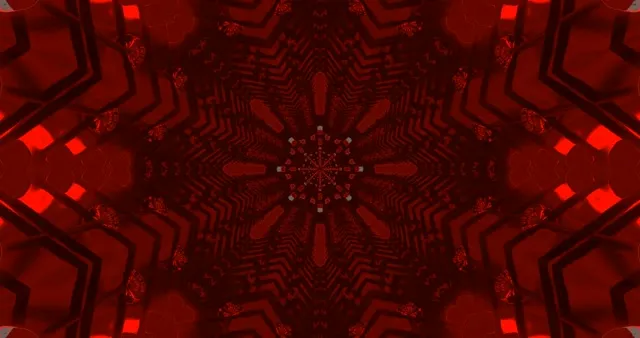 Geometric Red Tunnel VJ Loop 4K | Abstract Neon