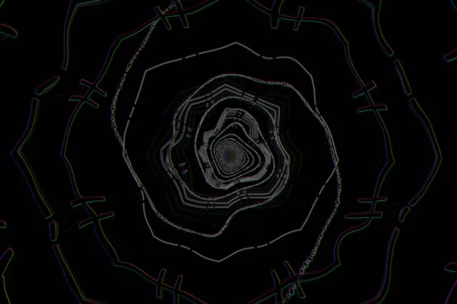 Glitch Neon Rings VJ Loop | Dark Geometric 60fps