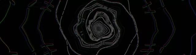 Glitch Neon Rings VJ Loop | Dark Geometric Tunnel 60fps