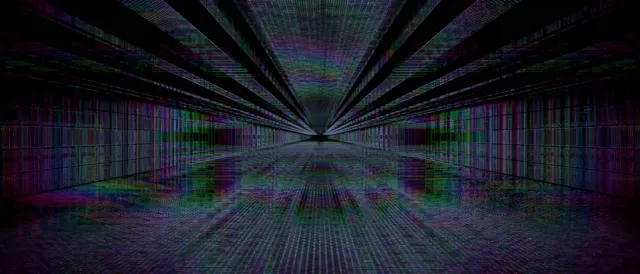 Glitch Neon Tunel VJ Loop 21:9 Ultrawide 60fps Čuvar Ekrana