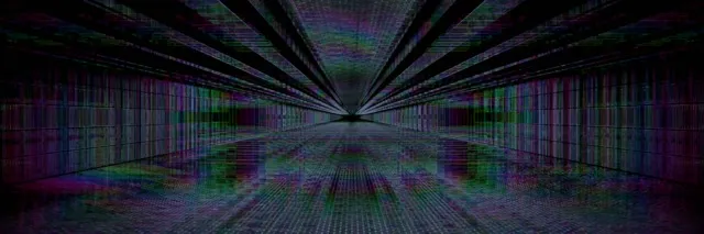 Glitch Tunnel Neon VjLoops 3:1 Triple Wide 60fps Screensaver