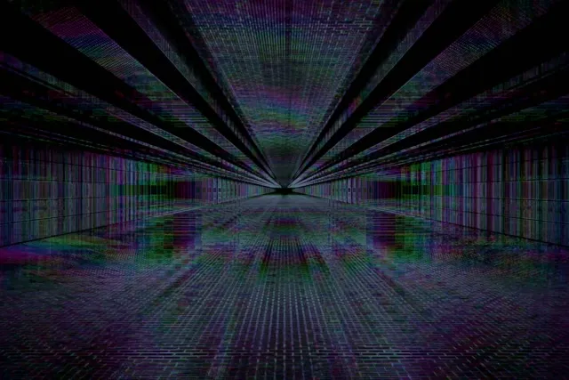 Νέον Τούνελ Glitch Πλέγμα VJ Loop 3:2 Surface 60fps Προφύλαξη Οθόνης