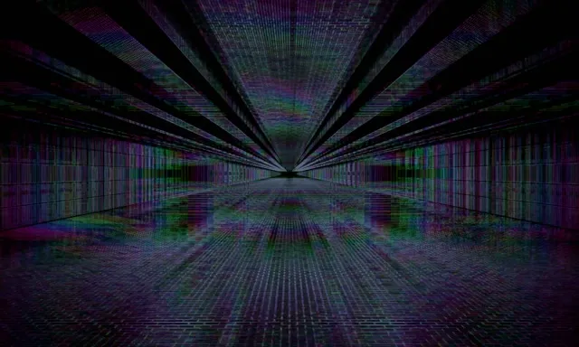 Túnel de Neón Glitch VJ Loop 60fps 5:3 Ancho Salvapantallas Rejilla RGB