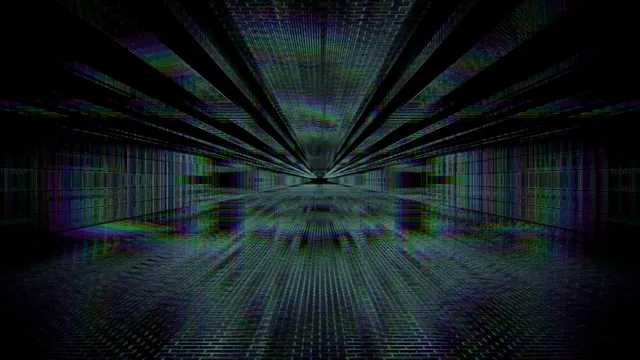 Glitch Neon Tunnel Pauseskærm 4K UHD 60fps VJ Loop
