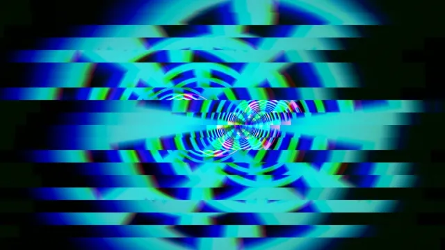 Glitch tunnel 4K UHD widescreen motion background for broadcast