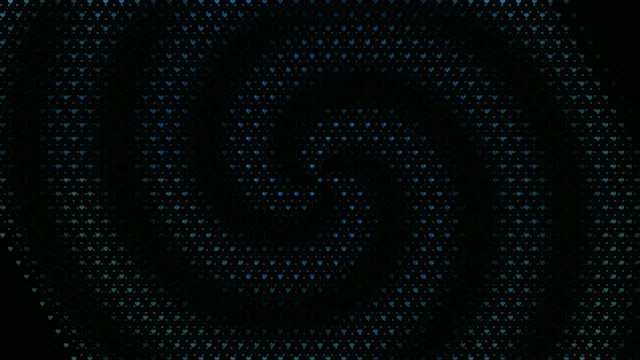 Glowing Blue Hearts Falling Animation - 4K