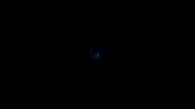 Glowing Blue Spiral Light Effect on Black Background