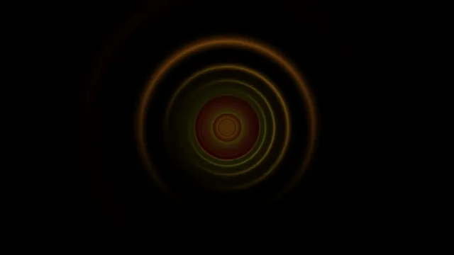 Glowing Concentric Rings Spiral Animation 4K