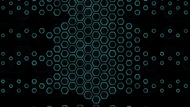 Glowing Cyan Hexagon Pattern 4K Technology Background