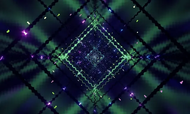 نفق نيون دوامة ماس متموج VJ Loop 5:3 Wide 60fps حافظة شاشة