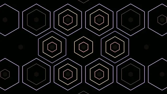 Glowing Hexagon Grid Abstract 4K Motion