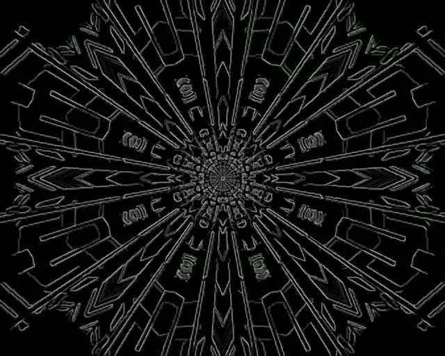 Neontunnel Mandala Eksplosjon VJLoops 5:4 Industrial 60fps Skjermsparer