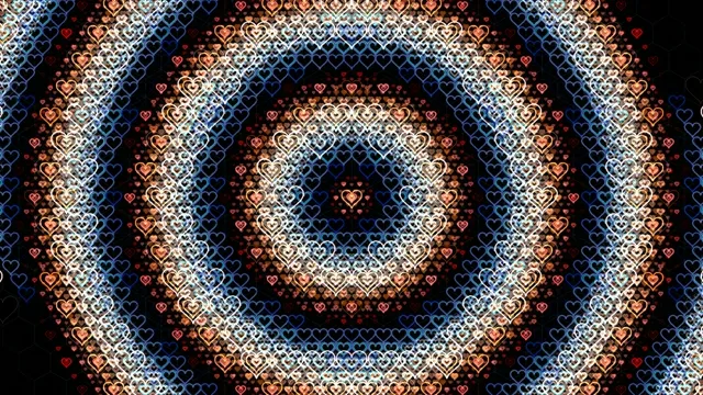 Glowing neon hearts 4K animated background loop for presentations