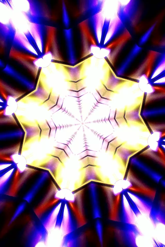 Neon Tunnel Kaleidoscope | 2:3 Portrait | 60fps VJ Loop Screensaver