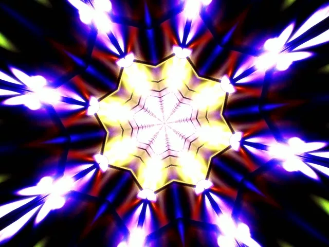 Kaleidoscope Neon Tunnel 60fps 4:3 Classic VJ Loop Screensaver