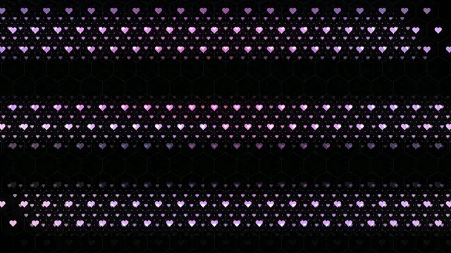 Glowing pink hearts 4K animated background for broadcast and streaming