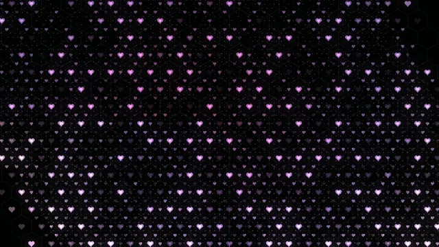 Glowing pink hearts 4K UHD widescreen motion background loop