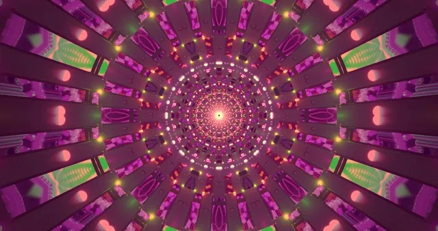 Svetleći Roža Tunel Screensaver 4K UHD 60fps Live Wallpaper