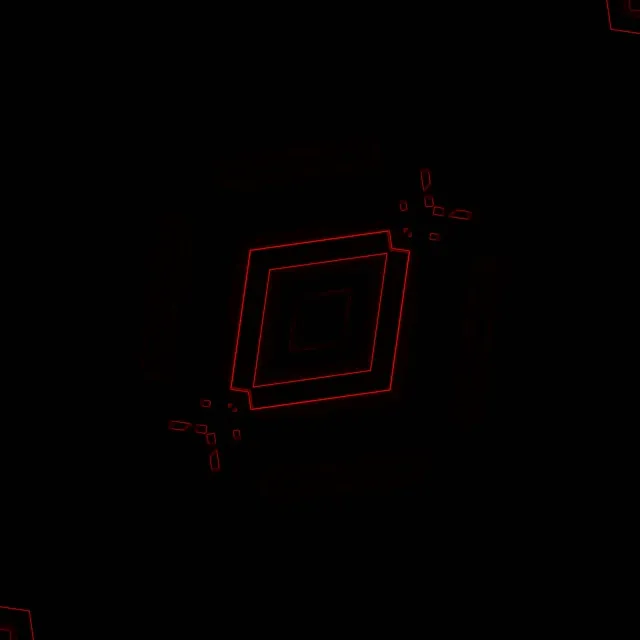 রেড নিয়ন টানেল ডায়মন্ড ভর্টেক্স VJ Loop 1:1 স্কোয়ার 60fps স্ক্রিনসেভার