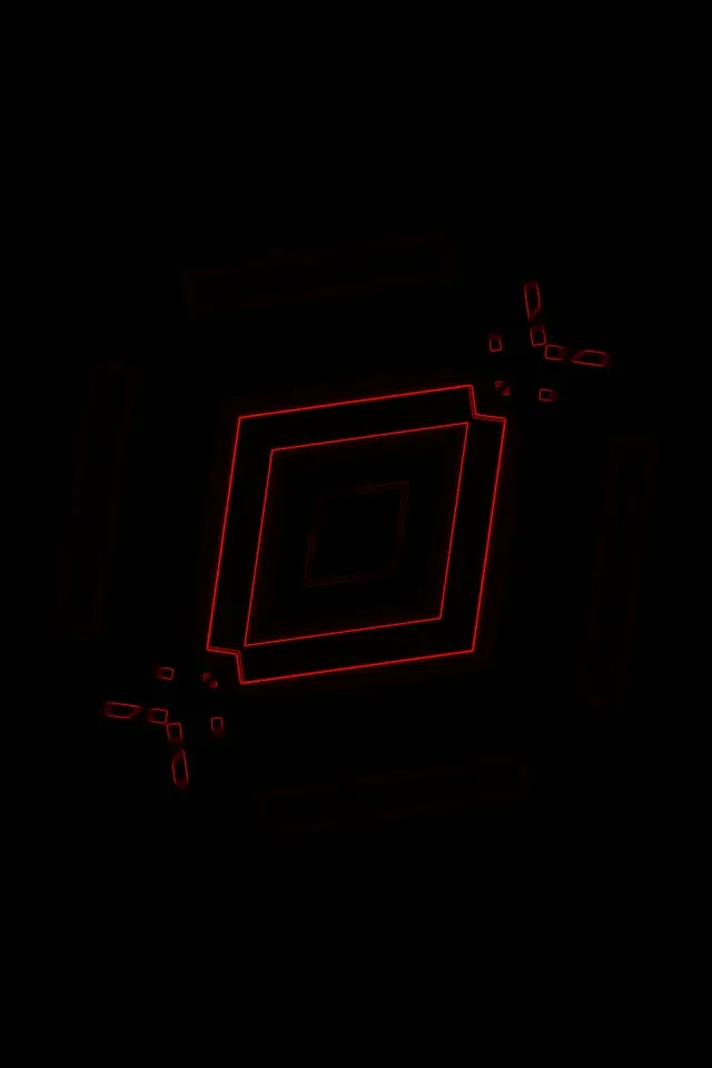 Rød Neon Tunnel Roterende Diamant VJLoops 2:3 Foto Portrett 60fps Skjermsparer