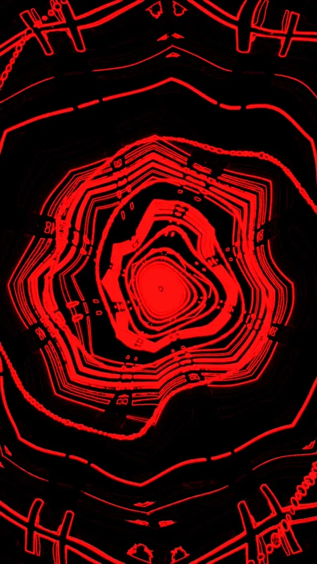 Tunel Neon i Kuq Vorbull Spiral 60fps 9:16 Reels Screensaver Vj Loop