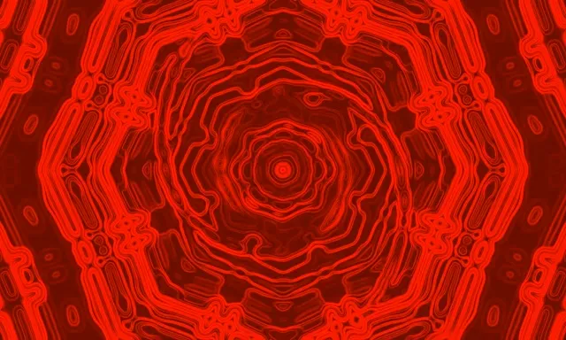 Rooi Neon Tonnel Agtkant Draaikolk VJLoops 5:3 Wyd 60fps Skermbespaarder