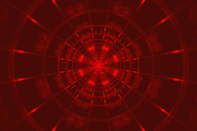 წითელი ნეონის ტუნელი რადიალური ბადის აფეთქება VJ Loop 3:2 Surface 60fps ეკრანის დამცველი