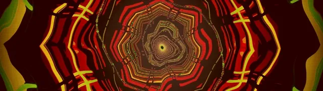 Tuneli ya Neon Spiral Vortex Nyekundu 32:9 Super Ultrawide 60fps Screensaver VJLoops