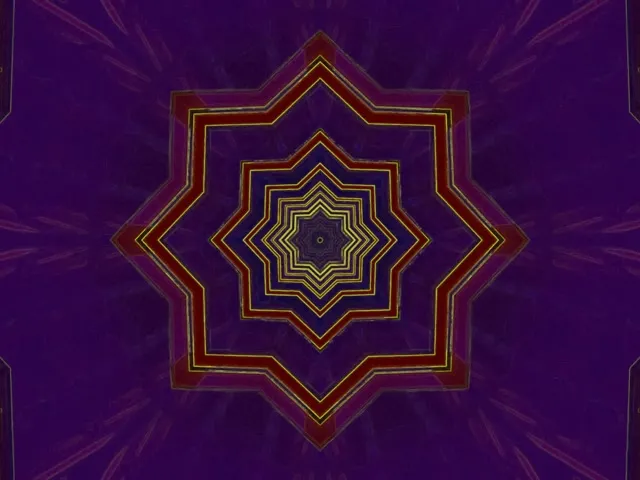 Túnel Neon Vórtice Estrela 8 Pontas VJLoops 4:3 Clássico 60fps Protetor de Tela