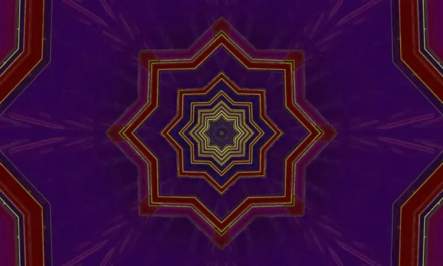 Neon Tünel Yıldız Girdap VJ Loop 5:3 Wide 60fps Screensaver Mor Kırmızı