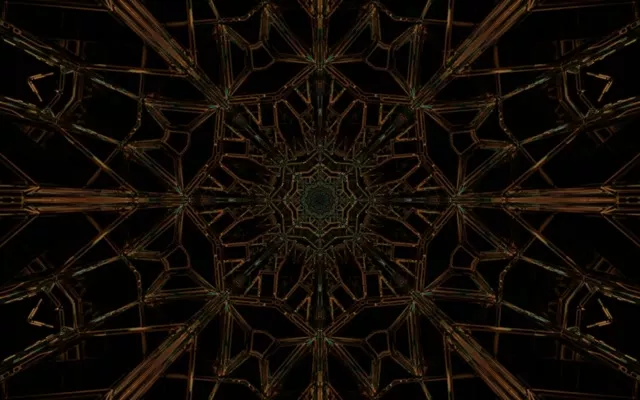 Gold Geometric Neon 16:10 | 60fps Screensaver