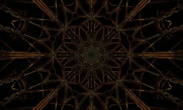 Gold Geometric Neon 5:3 | 60fps Abstract Loop