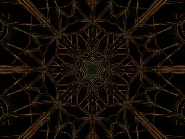 Gold Geometric Neon Standard | Abstract 60fps Loop