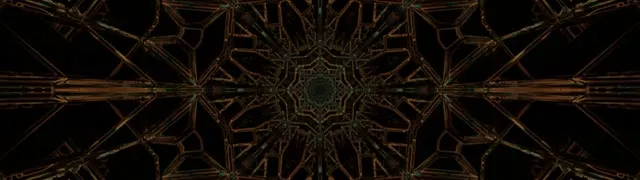 Gold Geometric Neon Super Wide | 60fps VJ Screensaver