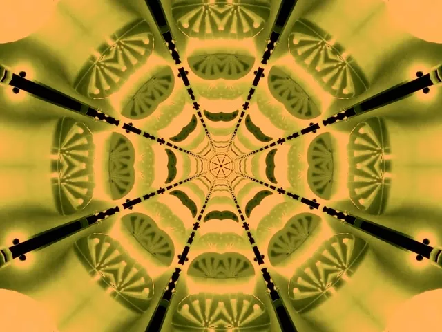 Neon Tunela Kaleidoskopio Oktagono VJ Loop 4:3 Klasikoa 60fps Pantaila-babeslea