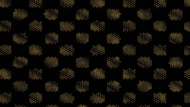 Gold Hexagon Clusters 4K UHD 60fps Screensaver VJ Loop