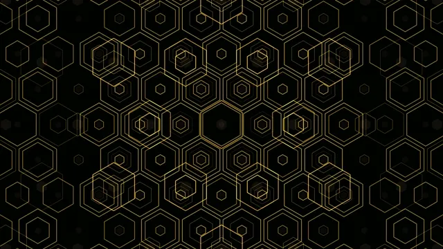 Gold Hexagon Geometric Pattern 4K Background