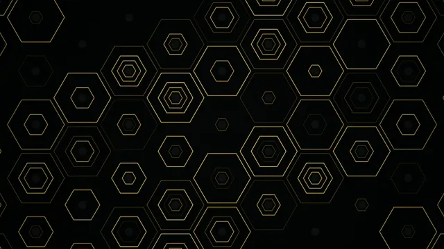 Gold Hexagon Geometric Pattern Abstract Background