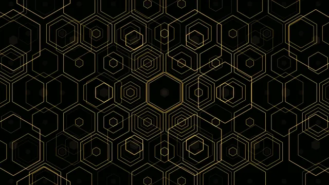Gold Hexagon Pattern 4K Motion Background