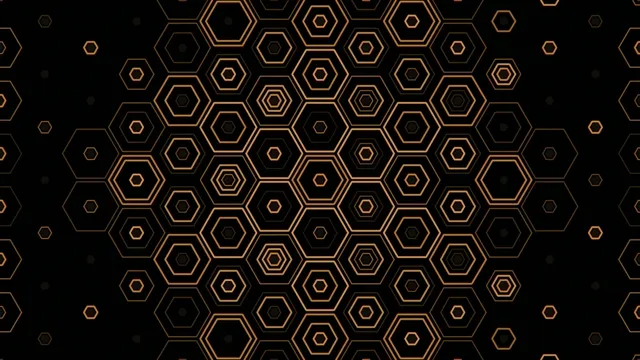 Gold hexagon pattern 4K UHD widescreen motion background