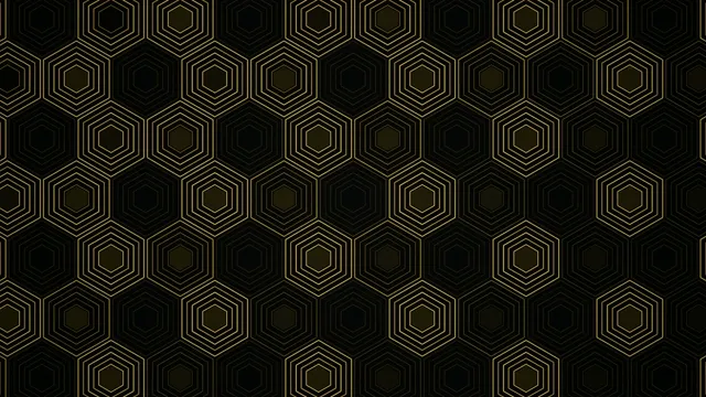 Gold Hexagon Pattern Animated Background 4K