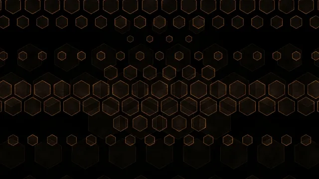 Gold Hexagon Pattern Animation on Black Background